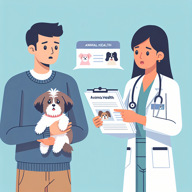 a pet owner consulting with a veterinarian