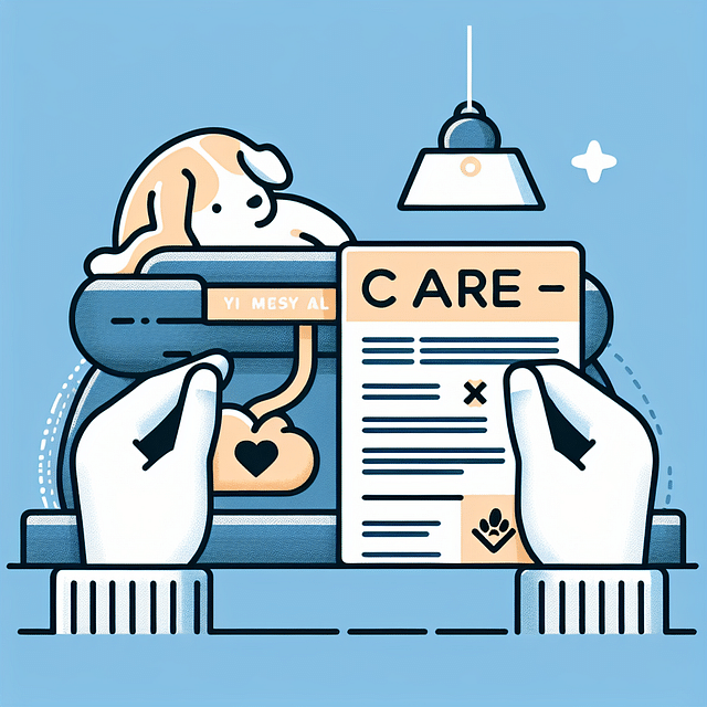 reading a care label on pet bedding